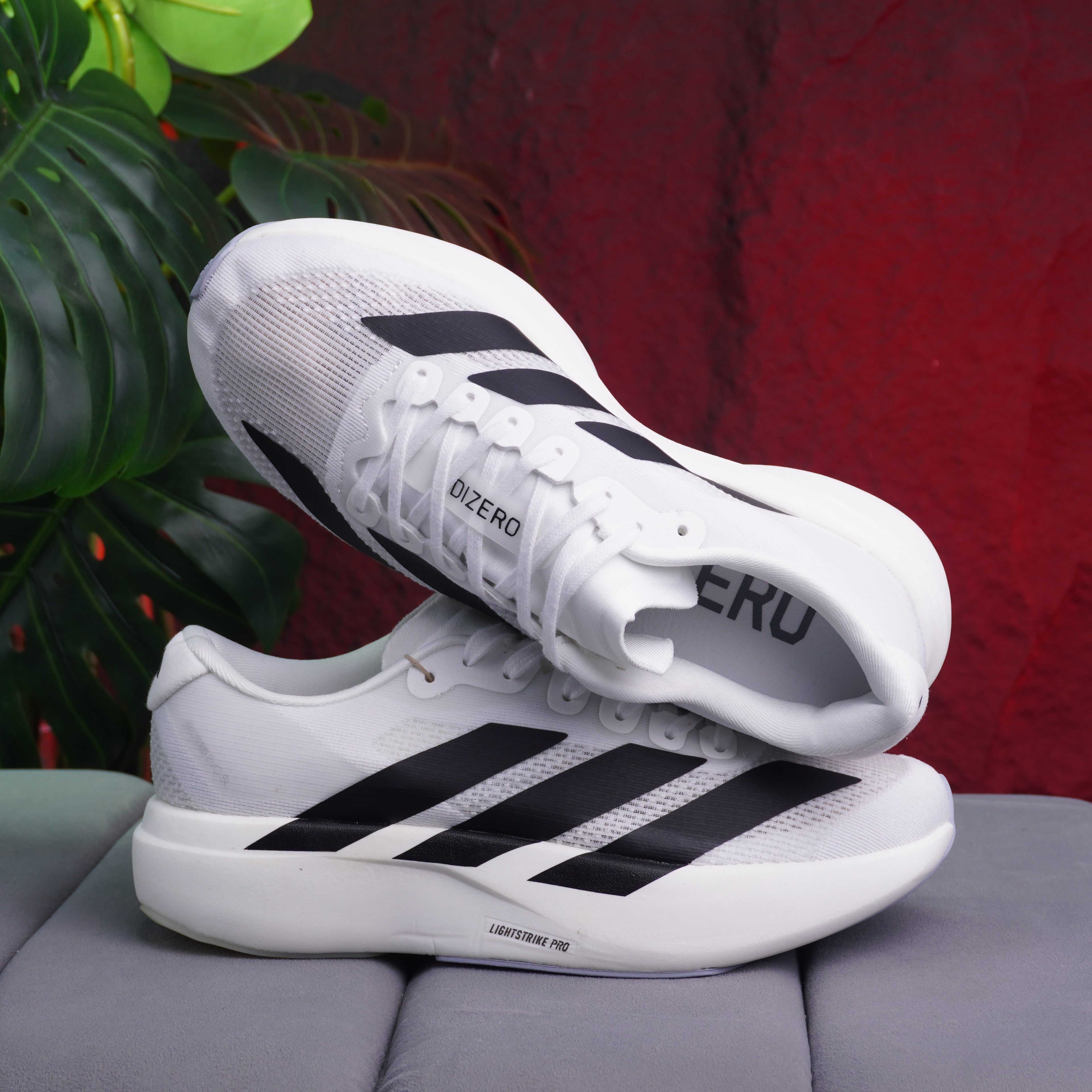 ADIZERO EVO DAMA BLANCO NEGRO