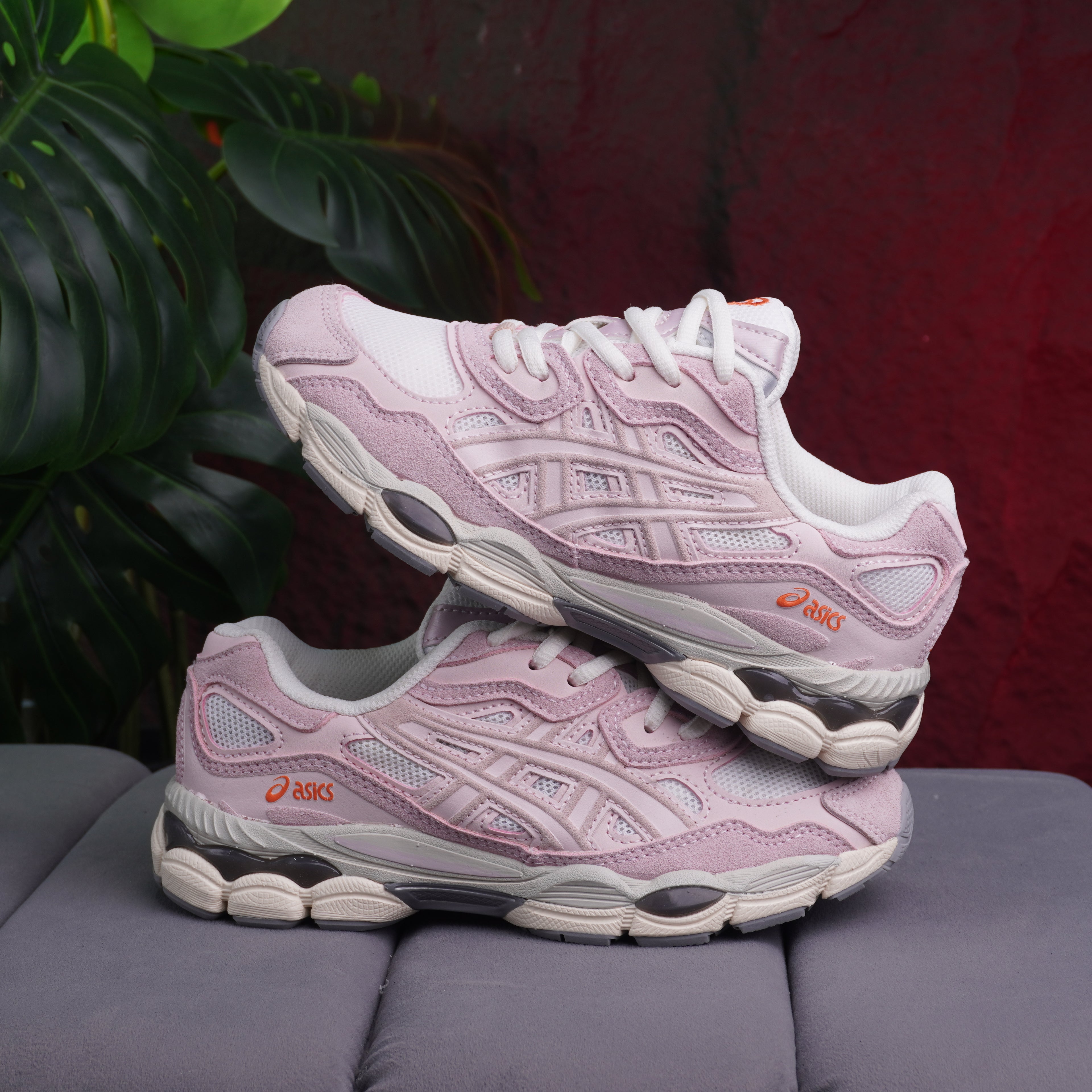 ASICS GEL DAMA BLANCO ROSADO