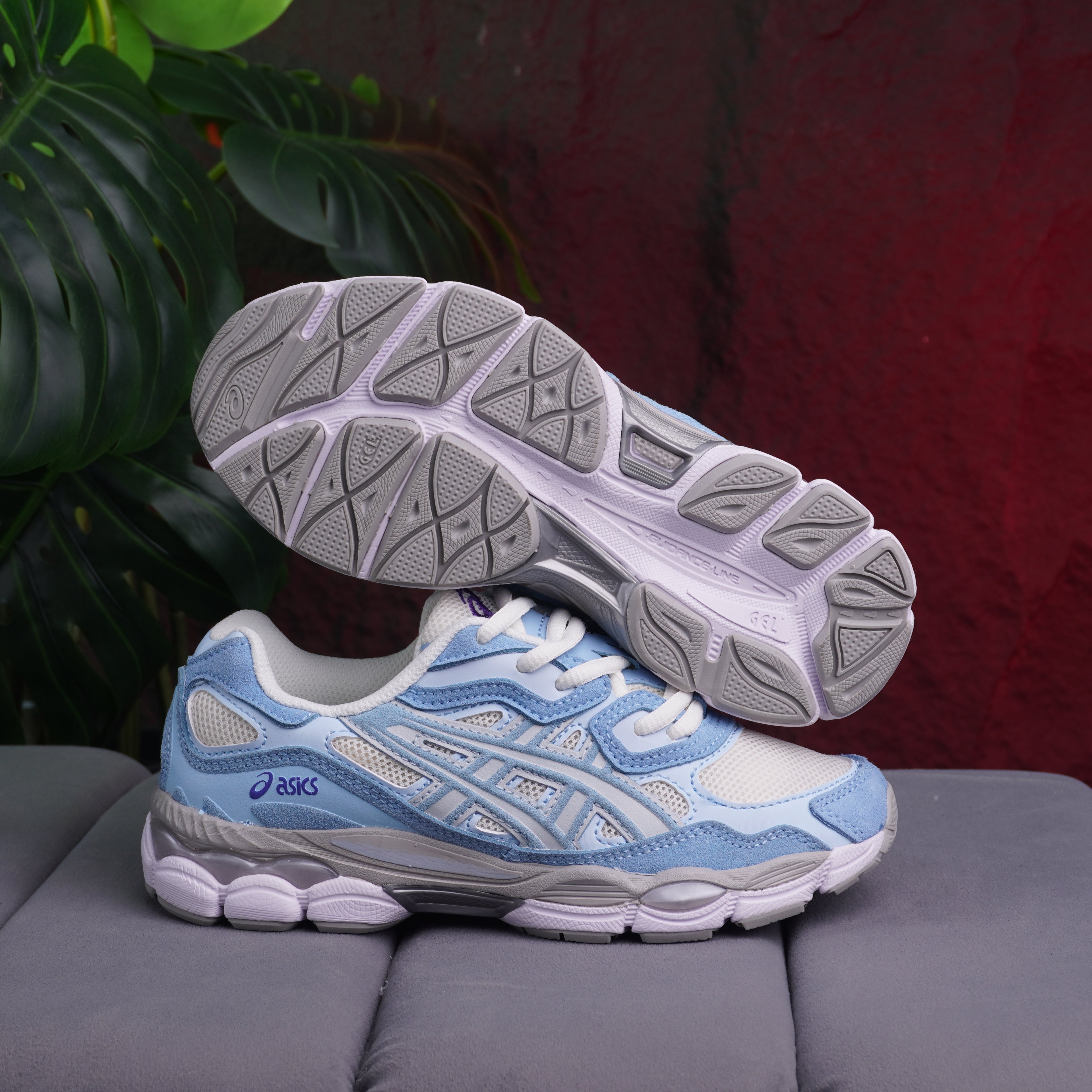 ASICS GEL DAMA AZUL BLANCO