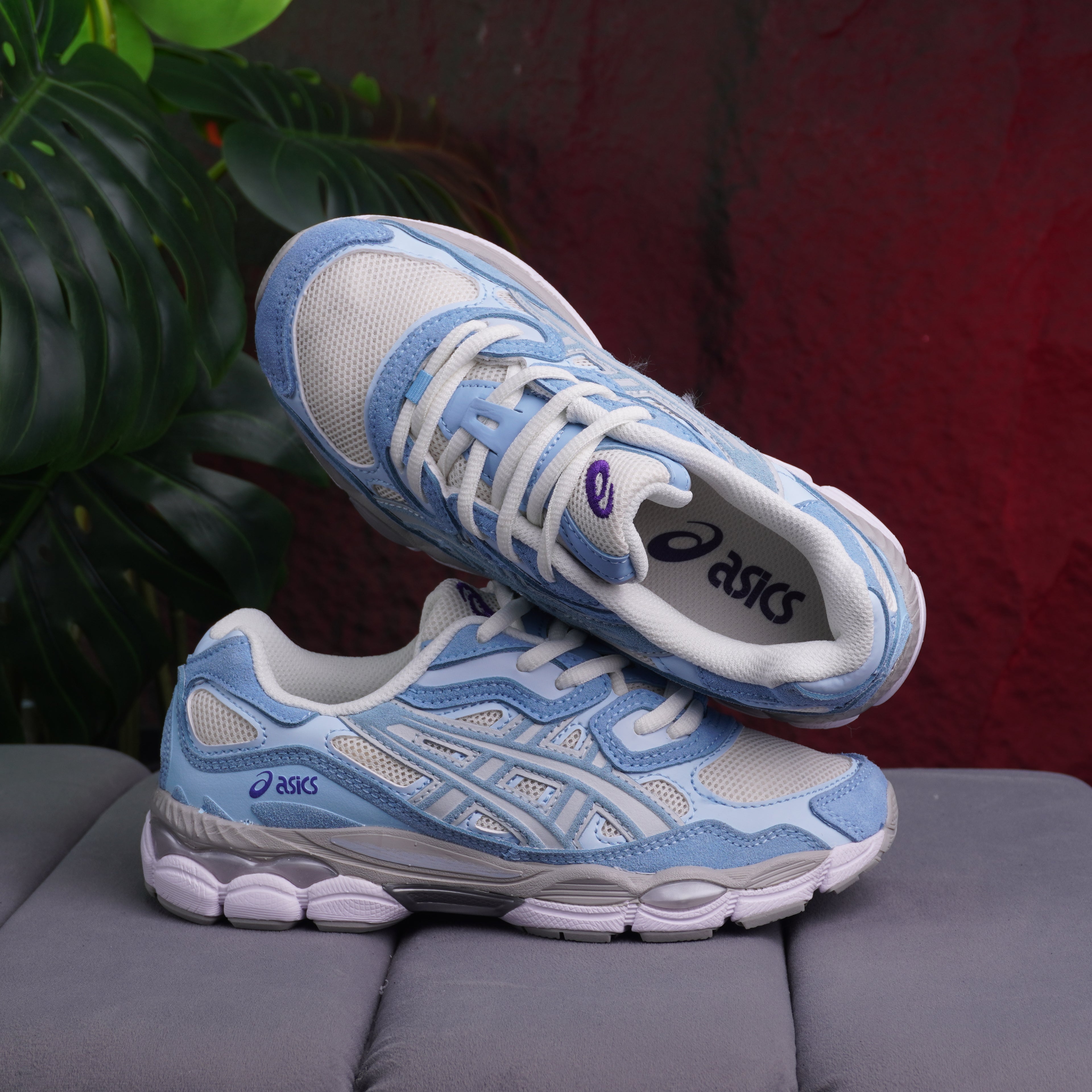 ASICS GEL DAMA AZUL BLANCO