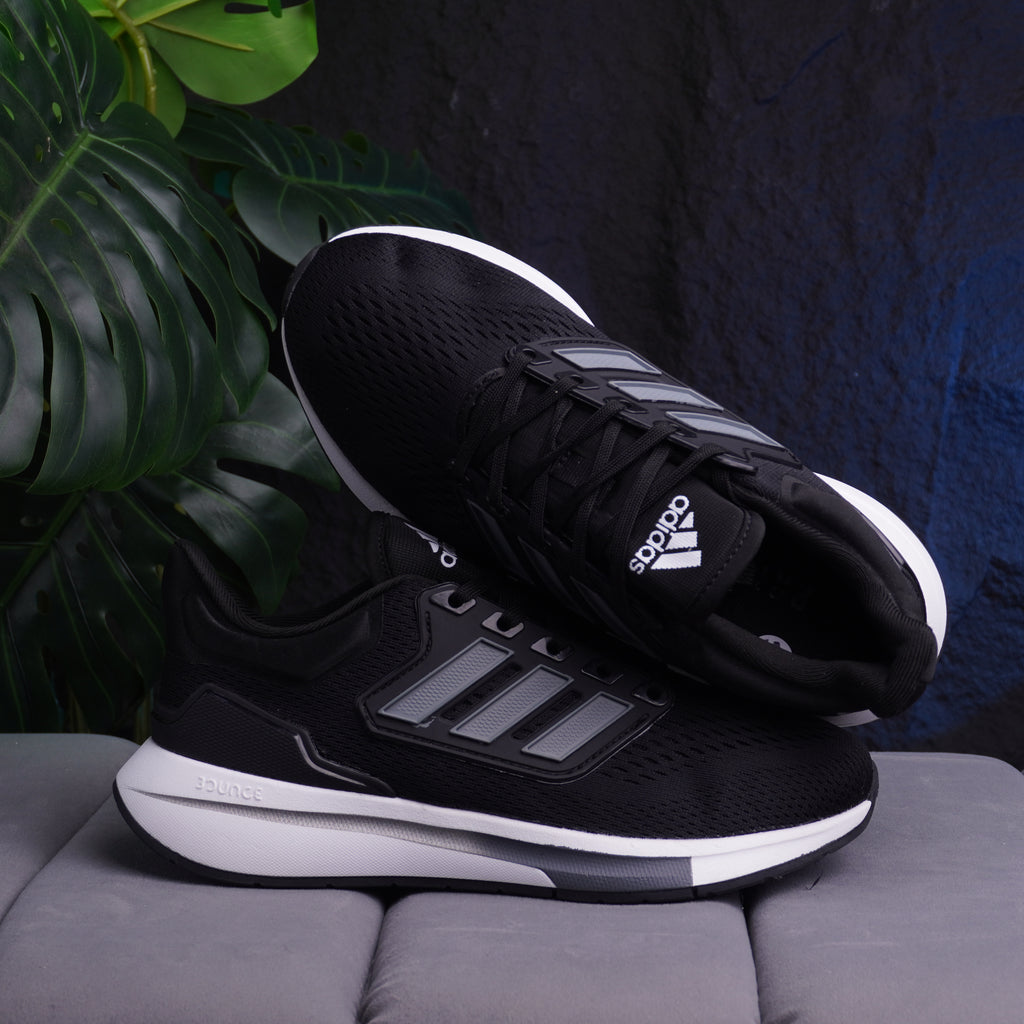 ADIDAS EQ21 RUN CABALLERO GRIS NEGRO