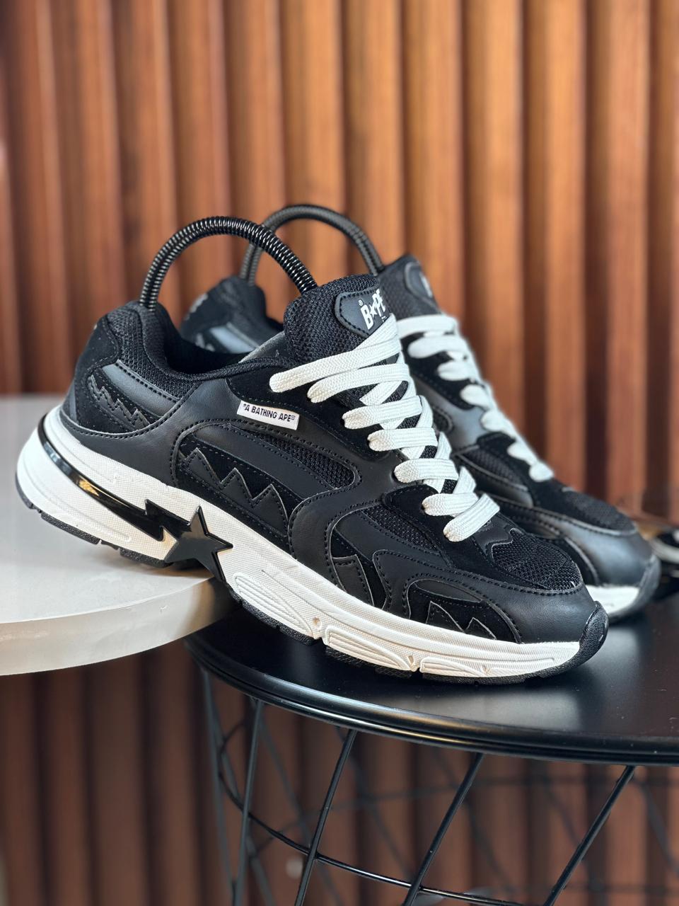 BAPE CABALLERO NEGRO BLANCO