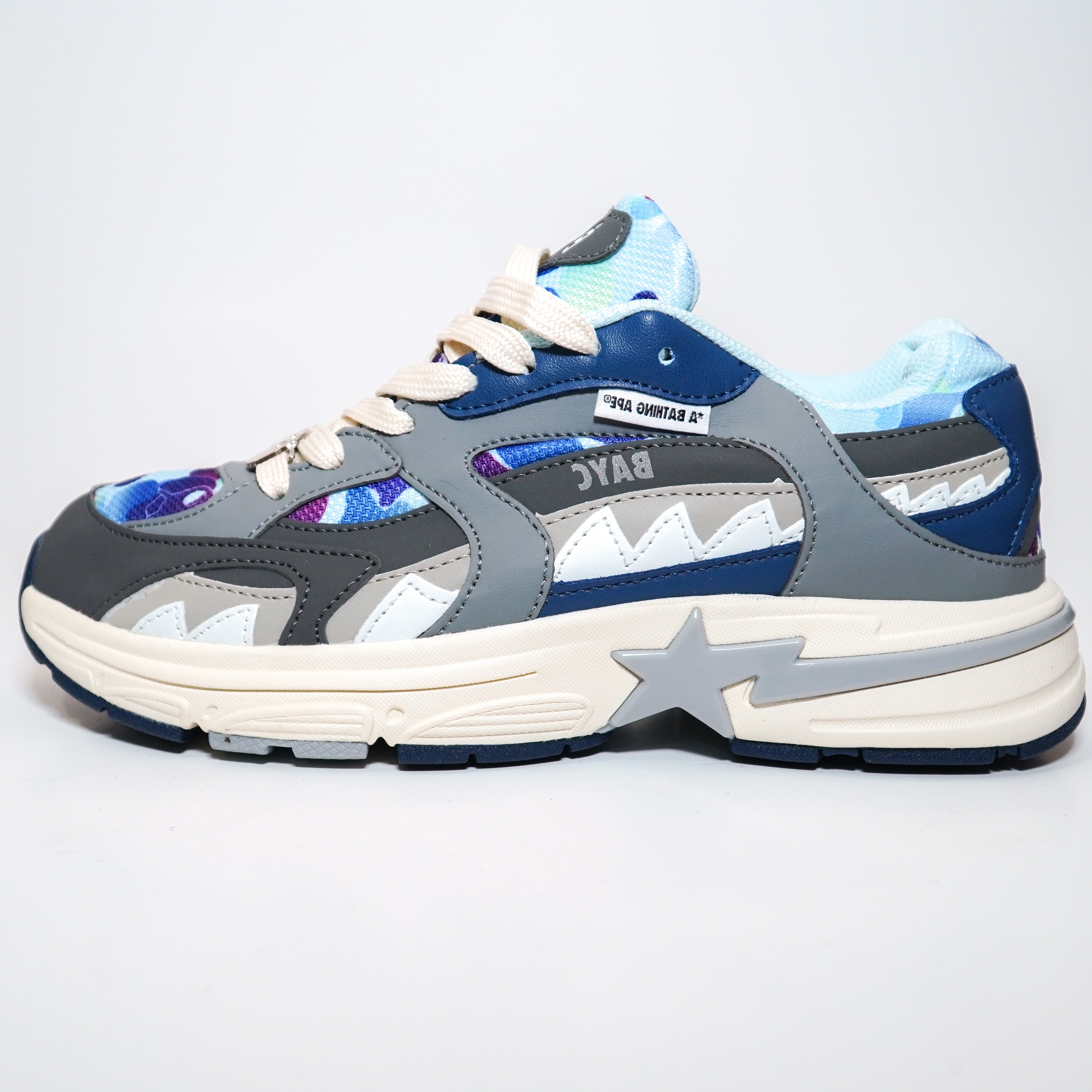 BAPE CABALLERO AZUL GRIS