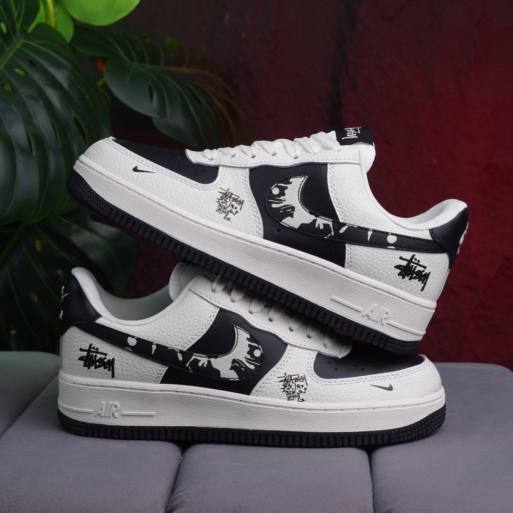 NIKE AIR FORCE ONE CABALLERO BEIGE NEGRO