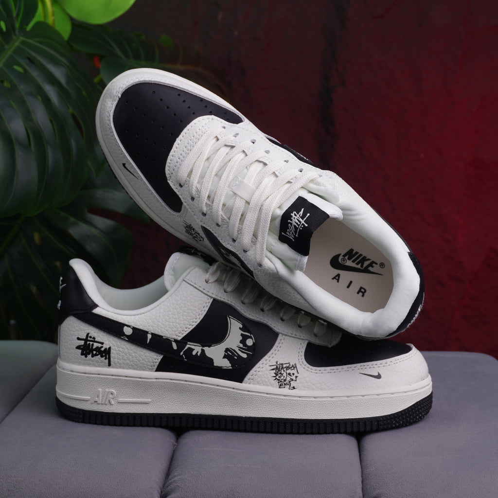 NIKE AIR FORCE ONE CABALLERO BEIGE NEGRO