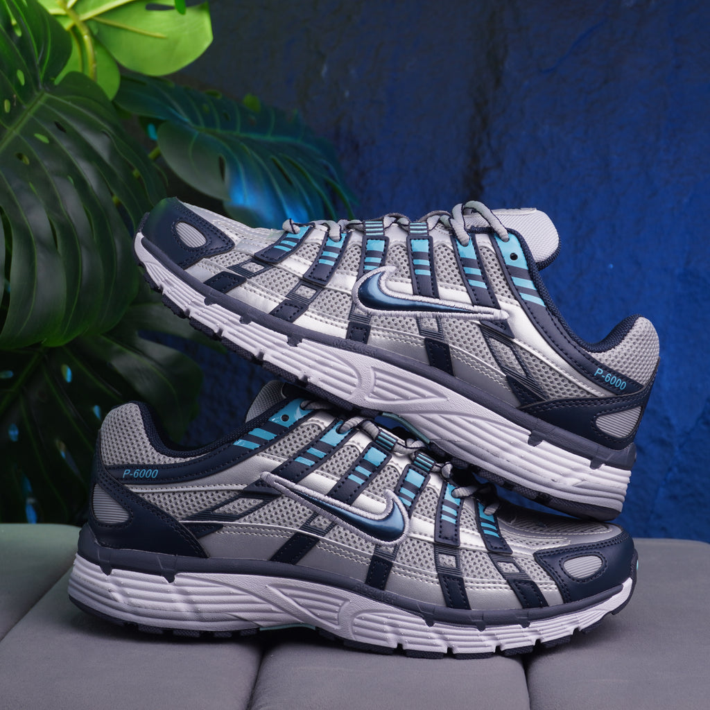 NIKE P-6000 CABALLERO PLATEADO AZUL