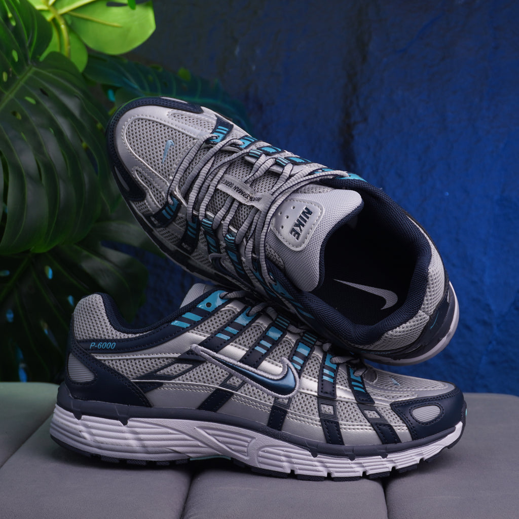 NIKE P-6000 CABALLERO PLATEADO AZUL