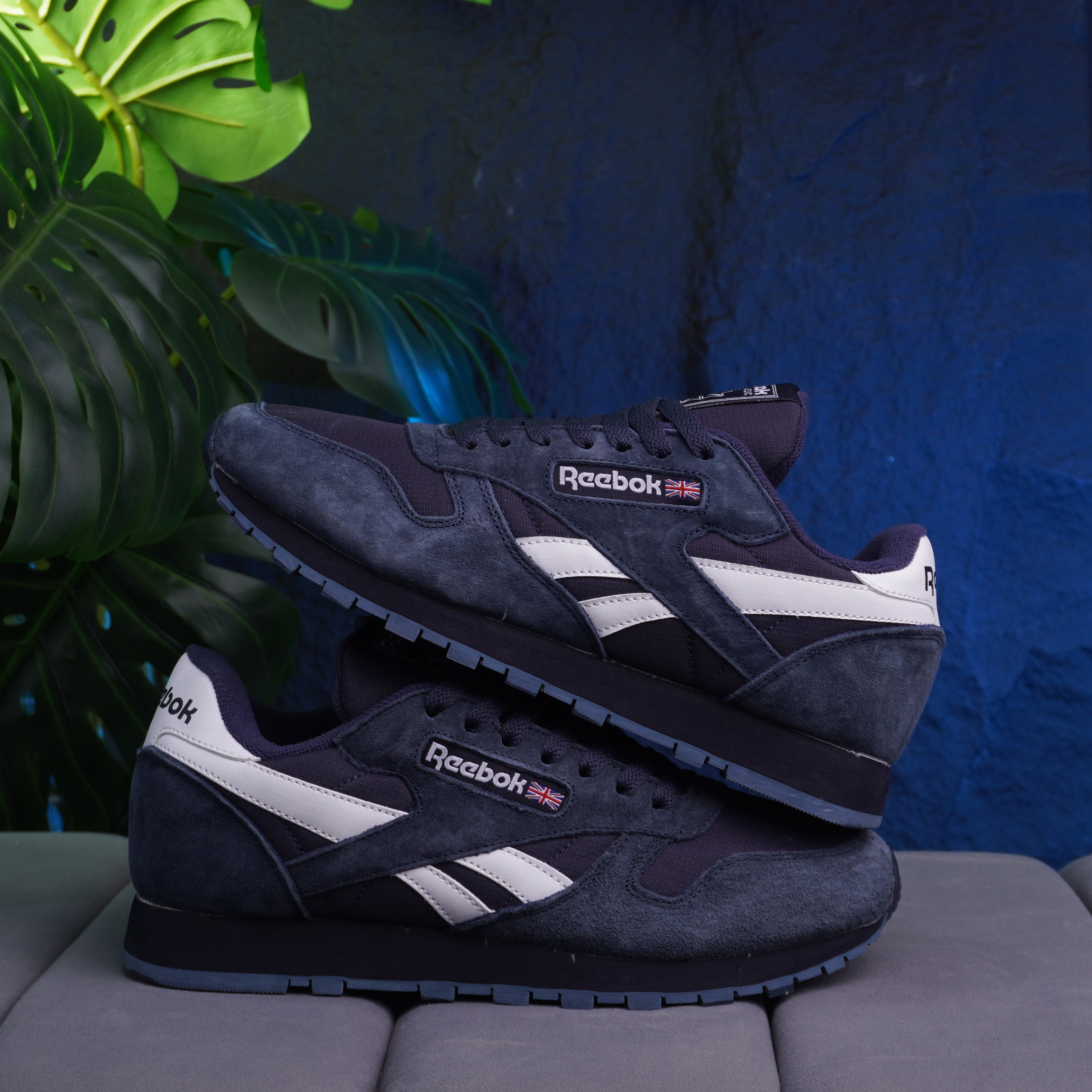 REEBOK CLASSIC LEATHER CABALLERO BLANCO AZUL
