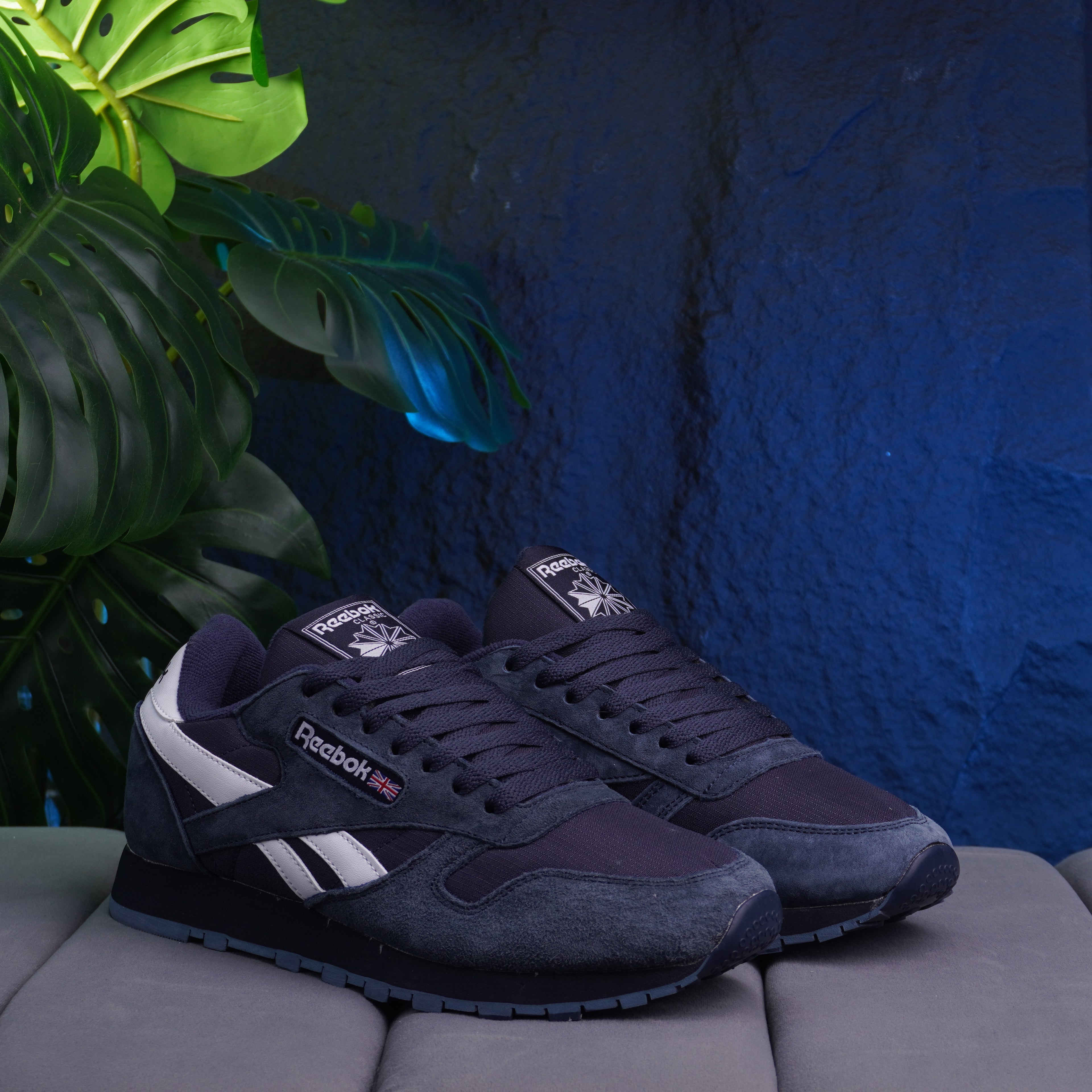 REEBOK CLASSIC LEATHER CABALLERO BLANCO AZUL