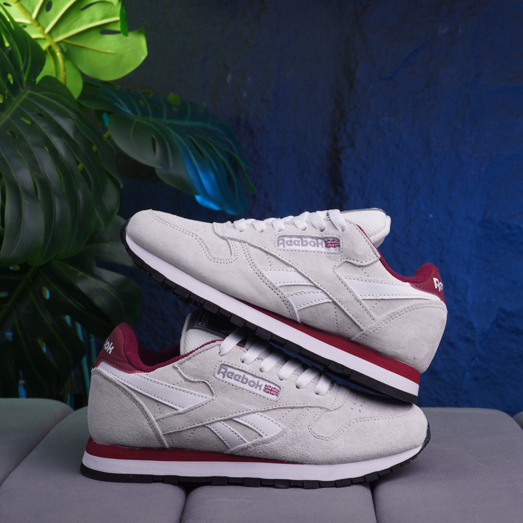REEBOK CLASSIC LEATHER DAMA GRIS BLANCO