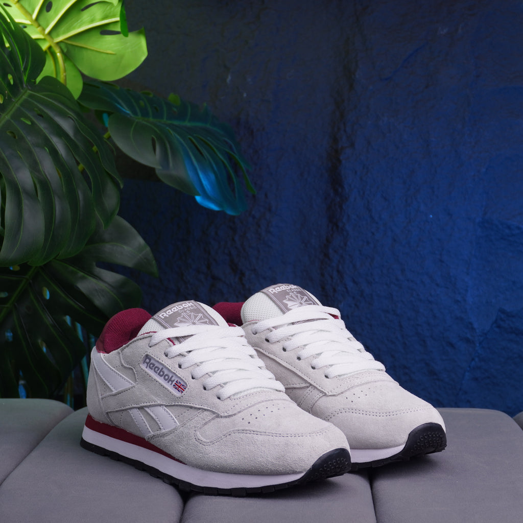 REEBOK CLASSIC LEATHER DAMA GRIS BLANCO