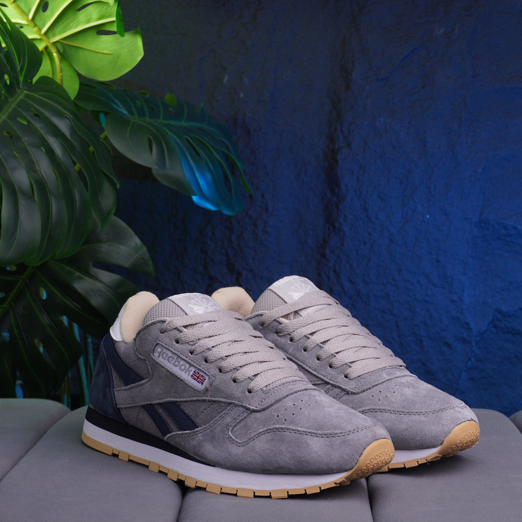 REEBOK CLASSIC LEATHER CABALLERO GRIS AZUL